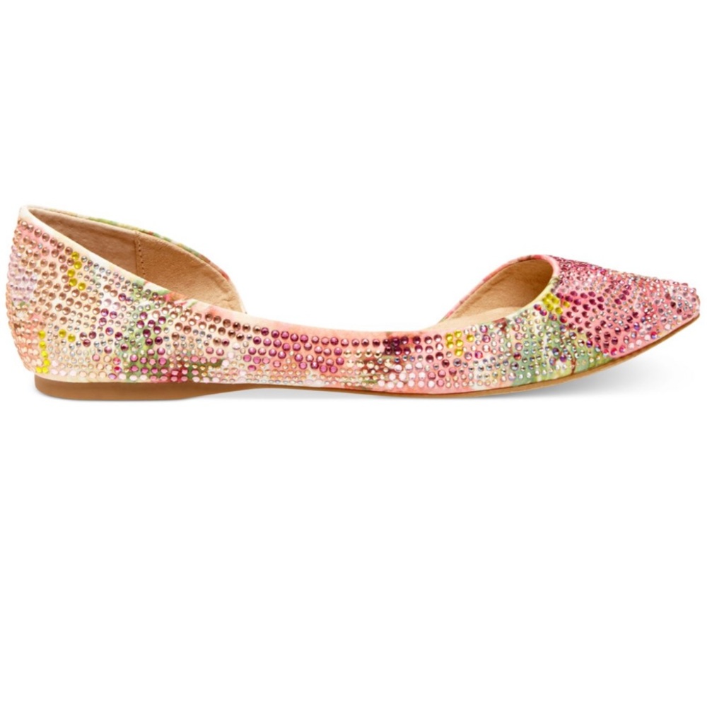 Steve Madden Rhinestone Elsa d'Orsay Flats Size 9